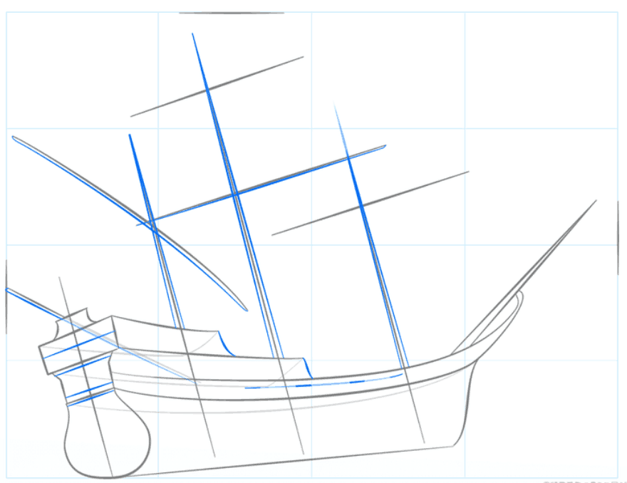 Як намалювати корабель - вчимося малювати корабель в морі і космічний корабель
