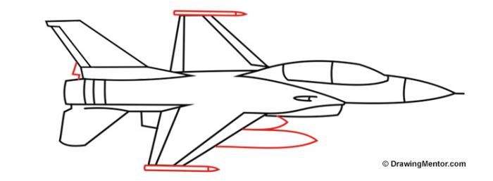 Як намалювати літак - урок малювання літака лівцем поетапно